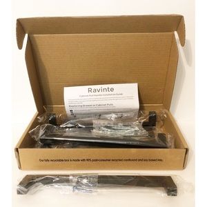 Ravinte 5 Pack Square Cabinet Pulls 7-1/2”, Black, NEW